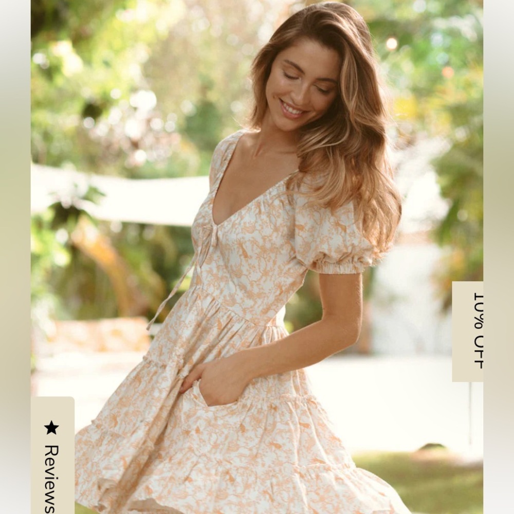 NWT KREWE DU Q Samos Honey Floral Dress - Picture 3 of 8
